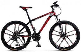 LAMTON Mountain Bike Mountain Bicycle, City Bike, 27 Speed Double Disc Brake, Ten Cutter Wheel, Off-Road, Variable-Speed, Shock-Absorbing, for Sports Outdoor Cycling Travel Work Out and Commuting ( Color : Black red )