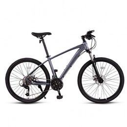 Mountain Bicycle Multiple Variable Speed 27 Speed Bicycle,Adult 26 Inch Adult Men and Women Travel MTB Bikes Double Disc Brake Aluminum Alloy Frame Urban Track Bike (Color : Gray)