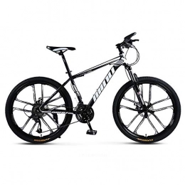 SCYDAO Mountain Bike Mountain Bike 21 Speed, 26 Inch Wheels 21 / 24 / 27 / 30 Speed 4 Choices, Full Suspension Double Disc Brake Mountain Bike, Load 125Kg Lockable Fork Outroad Bicycles, black, 27 speed
