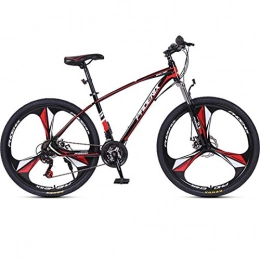 WYZQ Mountain Bike Mountain Bike, 24 Speed 26 Inch 3-Spoke Wheels Shock Absorption Mountain Bicycle, Aluminum Alloy Frame, Off-Road Road Bike, Adult Riding outside Sports, Red