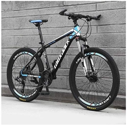 FMOPQ Bike Mountain Bike 24 Speed 26 Inch Double Disc Brake Front Suspension HighCarbon Steel Bikes Black