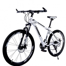 M-YN Bike Mountain Bike, 26 / 27.5 Inch Wheels, 21-Speed Bicycle With Front Suspension, Double Disc Brake For Men & Women, Youth / Adults, Multiple Colors(Size:27inch, Color:white)