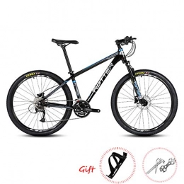 W&TT Bike Mountain Bike 26 / 27.5Inch SHIMANO M370-27 Speeds Adults Off-road Bike with Shock Absorber and Dual Line Disc Brake Mens Womens Ultralight Aluminum Alloy Bicycles, Black1, 27.5"*15.5