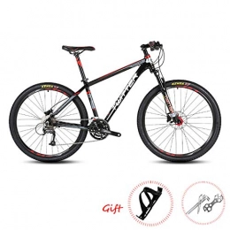 W&TT Bike Mountain Bike 26 / 27.5Inch SHIMANO M370-27 Speeds Adults Off-road Bike with Shock Absorber and Dual Line Disc Brake Mens Womens Ultralight Aluminum Alloy Bicycles, Black2, 26"*15.5
