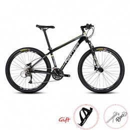 W&TT Mountain Bike Mountain Bike 26 / 27.5Inch SHIMANO M370-27 Speeds Adults Off-road Bike with Shock Absorber and Dual Line Disc Brake Mens Womens Ultralight Aluminum Alloy Bicycles, Black3, 26"*15.5