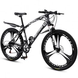T-Day Bike Mountain Bike 26 Inch 21 / 24 / 27 Speed Mountain Bike High Carbon Steel Frame MTB Bicycle For Adult With Full Suspension Double Disc Brake Outroad Mountain Bicycle For Men Wome(Size:27 Speed, Color:Black)