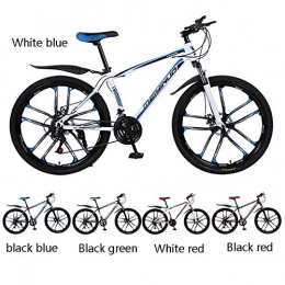 AXH Bike Mountain Bike 26 Inch 24 Speed Adult Mountain Bike Boy and Girl Outdoor Bicycle Off-Road Variable Speed Racing Bikes, White red, 26 inch 24 speed