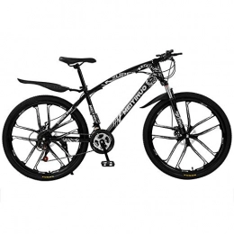 BIHAI Bike Mountain Bike, 26 Inch High Carbon Steel Off-Road Bike, 5 Wheel StyleS And 3 Speed Modes Can Be Selected, Dual Disc Brake Men's Womens Soft Tail Mountain Bike(black)