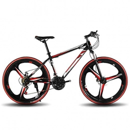 CAGYMJ Mountain Bike Mountain Bike 26 Inches, Bicycle with 3 Cutter Wheel, Adult Men And Women Mountain Bike, black red