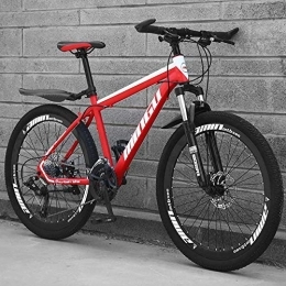  Bike Mountain Bike 26 Inches, Double Disc Brake Frame Bicycle Hardtail with Adjustable Seat, Country Men'smountain Bikes 21 / 24 / 27 / 30 Speed, C-30speed
