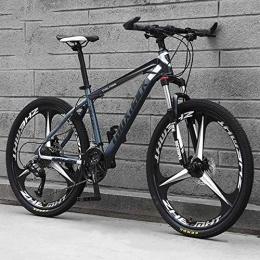  Bike Mountain Bike 26 Inches, Variable Speed Carbon Steelmountain Bike 21 / 24 / 27 / 30 Speed Bicycle Full Suspension MTB Riding, B-30speed