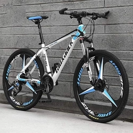  Bike Mountain Bike 26 Inches, Variable Speed Carbon Steelmountain Bike 21 / 24 / 27 / 30 Speed Bicycle Full Suspension MTB Riding, C-30speed