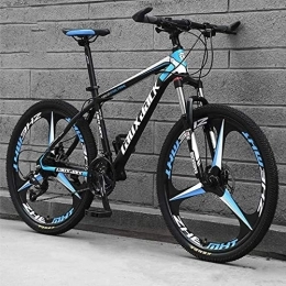  Bike Mountain Bike 26 Inches, Variable Speed Carbon Steelmountain Bike 21 / 24 / 27 / 30 Speed Bicycle Full Suspension MTB Riding, D-30speed