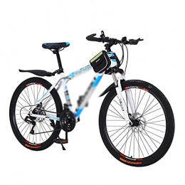 T-Day Bike Mountain Bike 26 Inches Wheels Mountain Bike 21 Speed Disc Brake And Bicycle With Carbon Steel Frame For A Path, Trail & Mountains(Size:27 Speed, Color:White)