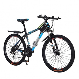 T-Day Bike Mountain Bike 26" Wheel Dual Full Suspension For Men Woman Adult And Teens Mountain Bike 21 / 24 / 27 Speed With Carbon Steel Frame(Size:21 Speed, Color:Blue)