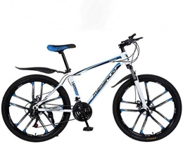 XIUYU Mountain Bike Mountain Bike 26In 21-Speed for Adult Lightweight Carbon Steel Full Frame Wheel Front Suspension Mens Bicycle Disc Brake, Blue, 24Speed XIUYU (Color : Black White)
