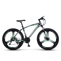 Mountain Bike 27-Speed 26-Inch Variety of Tires Optional Light Mountain Bike Double Disc Brake Shock Front Fork Is Suitable for Adults, Teenagers,Green,B