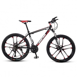 SHUI Bike Mountain Bike，Adult Offroad Road Bicycle 24 Inch 21 / 24 / 27 Speed Variable Speed Shock Absorption, Teenage Students, Men and Women Sports Cycling Racing Ride BK-RD 10wheels- 24 spd