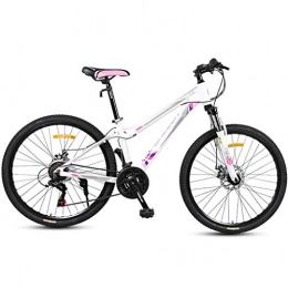 Dsrgwe Bike Mountain Bike, Aluminium Alloy Frame Bicycles, Double Disc Brake and Front Suspension, 26inch Wheel, 21 Speed (Color : D)