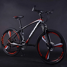 Domrx Mountain Bike Mountain Bike Aluminum Alloy 26 Inch Wheel Variable Speed Shock Double Disc Brakes Men and Women Bicycle-Black red_24 Speed