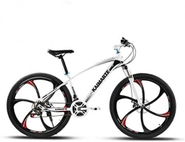 Dirty hamper Bike Mountain Bike BMX Adult Variable Speed Mountain Bike, Double Disc Brake Bikes, Beach Snowmobile Bicycle, Upgrade High-Carbon Steel Frame, 24 Inch Wheels (Color : White, Size : 21 speed)