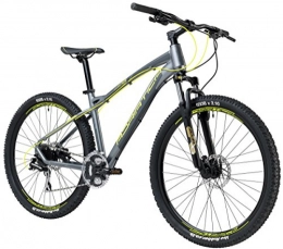 Cicli Adriatica Bike Mountain Bike Cycles Adriatica Wing RS 27.5with Aluminium Frame, Hydraulic Disc Brakes, Front Fork Suspension Forks, 27.5", Shimano 24Speed Wheels, Grey / Yellow