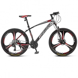 WYZQ Mountain Bike Mountain Bike for Adult, Shock Absorption Mountain Bicycle, 26 Inches 3-Spoke Wheels, Double Disc Brake, Front Fork, Off-Road Bikes, B, 24 speed