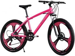 BBZZ Bike Mountain Bike for Men 26inch Carbon Steel Mountain Bike 21 Speed Bicycle Full Suspension MTB, Pink
