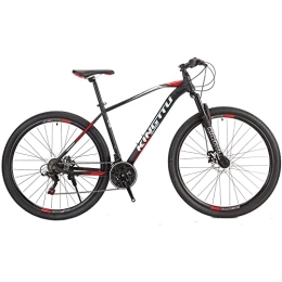 EUROBIKE Bike Mountain Bike For Men 29 inch Wheels XL Large Frame For Adult Front Suspension (black red2)