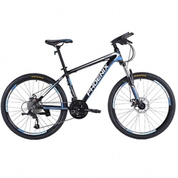 WYZQ Mountain Bike Mountain Bike, Lightweight Aluminum Alloy Frame, 27 Speed 24 Inch Wheels, Suspension Front Fork, Double Disc Brake Off-Road Road Bicycle, Unisex, B