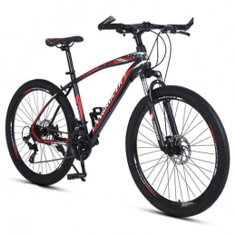 T-Day Bike Mountain Bike Men's Mountain Bike 26 Inch Steel Frame 21 / 24 / 27-speed Dual Disc Bicycles With Lockable Shock Absorber Front Fork For A Path, Trail & Mountains(Size:27 Speed, Color:Red)