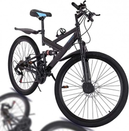 HFM Mountain Bike Mountain Bike, Mountain Bicycle 26 Inch Bike High Carbon Steel Mountain Bikes 21 Speed Bicycle Full Suspension MTB for Men / Women