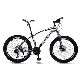 FLY CC Mountain Bike Mountain Bike, Mountain Bicycles Carbon Steel Front Suspension Ravine Bike Dual Disc Brake, with Oneness Wheel Adult Variable Speed Bike Women, A, 26in