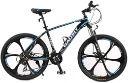 Wyyggnb Bike Mountain Bike, Mountain Bike, Folding Bike Unisex Mountain Bike 24 / 27 / 30 Speeds 26Inch 6-Spoke Wheels Aluminum Frame Bicycle With Disc Brakes And Suspension Fork ( Color : Blue , Size : 24 Speed )