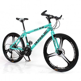 FLYFO Mountain Bike Mountain Bike, One-Wheel Carbon Steel Bike, 26-Inch Male And Female Shock-Absorbing Variable Speed Student Bikes, 21 / 24 / 27 / 30-Speed Couple Mountain Bicycle, MTB, Green, 24 speed