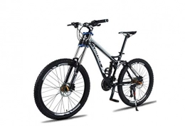 DYM Bike Mountain Bike Unisex Mountain Bike, 26 inch Aluminum Alloy Frame, 24 / 27 Speed Dual Suspension MTB Bike with Double Disc Brake, Black, 27 Speed