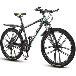 Mountain Bike Youth Adult Mens Womens Bicycle MTB Mountain Bike 26 Inch Women/Men MTB Bicycles Lightweight Carbon Steel Frame 21/24/27 Speeds with Front Suspension Mountain Bike Green 21speed sunyangd