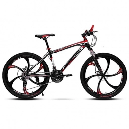 Mountain Bikes Bike Mountain Bikes 21-speed Men's and Women's Adult Bicycles, Double Disc Brakes, Variable Speed One-wheel Bicycles, with Adjustable Wide Seats, 24 Inch and 26 Inch (Color : Red, Size : 26 inch)