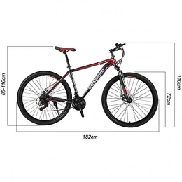 BBRR Bike Mountain Bikes 21-Speed Men's Mountain Bike Double Disc Brake 29 Inches All-Terrain City Bikes Adults Only Outdoor Cycling Hard Tail Front Suspension, White