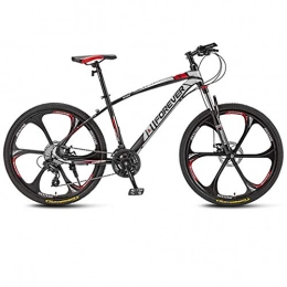 WYZQ Mountain Bike Mountain Bikes, 24 Inch 6-Spoke / 10-Spoke Wheels, Double Disc Brake, Front Fork Shock-Absorbing Anti-Slip, Lightweight High Carbon Steel Frame, B, 21 speed