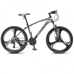 WSJ Bike Mountain Bikes, 24 Inches 3-Spoke Wheels Off-Road Road Bicycles, High-Carbon Steel Frame, Shock-Absorbing Front Fork, Double Disc Brake