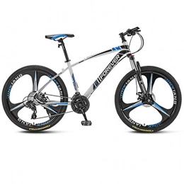 WYZQ Mountain Bike Mountain Bikes, 24 Inches 3-Spoke Wheels Off-Road Road Bicycles, High-Carbon Steel Frame, Shock-Absorbing Front Fork, Double Disc Brake, B, 27 speed