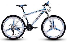 HCMNME Bike Mountain Bikes, 26 inch mountain bike bicycle men's and women's lightweight dual disc brakes variable speed bicycle three-wheel Alloy frame with Disc Brakes ( Color : White blue , Size : 30 speed )