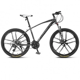 WYZQ Mountain Bike Mountain Bikes 26 Inch Wheels, Off-Road Bicycle, High-Carbon Steel Frame, Shock-Absorbing Front Fork, Double Disc Brake, Road Bicycles, B, 21 speed
