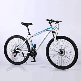 LiuWHweiXunDa Mountain Bike Mountain bikes, 29-inch 27-speed mountain bikes, aluminum alloy mountain bikes, shock-absorbing front fork double disc brake bikes, portable non-slip adult mountain bikes. ( Color : White )