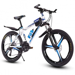 Mountain Bikes Bike Mountain Bikes Bicycle Variable Speed 21-speed Off-road Racing Bicycle Unisex Single-wheel Shock Absorption, Suitable for Roads and Wastelands (Color : Black Blue 2, Size : 24 inch)