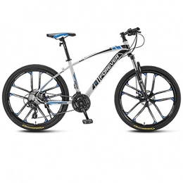 WYZQ Mountain Bike Mountain Bikes for Adult, 27.5 Inch 10-Spoke Wheels Bicycle, High Carbon Steel Frame, Shock Absorption Front Fork, Mechanical Double Disc Brake, B, 24 speed