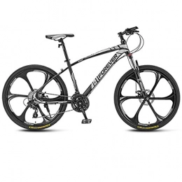 WYZQ Mountain Bike Mountain Bikes for Men Women, High Carbon Steel Frame, 26 Inch Variable Speed Shock Absorption Front Fork, 6-Spoke / 10-Spoke Wheels Bicycle, D, 30 speed