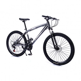 Hxx Mountain Bike Mountain Folding Bike, 24" High Carbon Steel Frame Adult Cross Country Bicycle 21 Speed Dual Disc Brakes And Lockable Front Fork Super Clear Shifting Bicycle, Silver