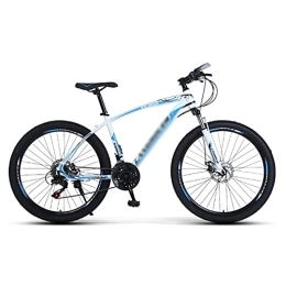 MQJ Mountain Bike MQJ 26 inch Mountain Bike Carbon Steel Frame 21 / 24 / 27-Speed Dual Disc with Lock-Out Suspension Fork Suitable for Men and Women Cycling Enthusiasts / White / 21 Speed